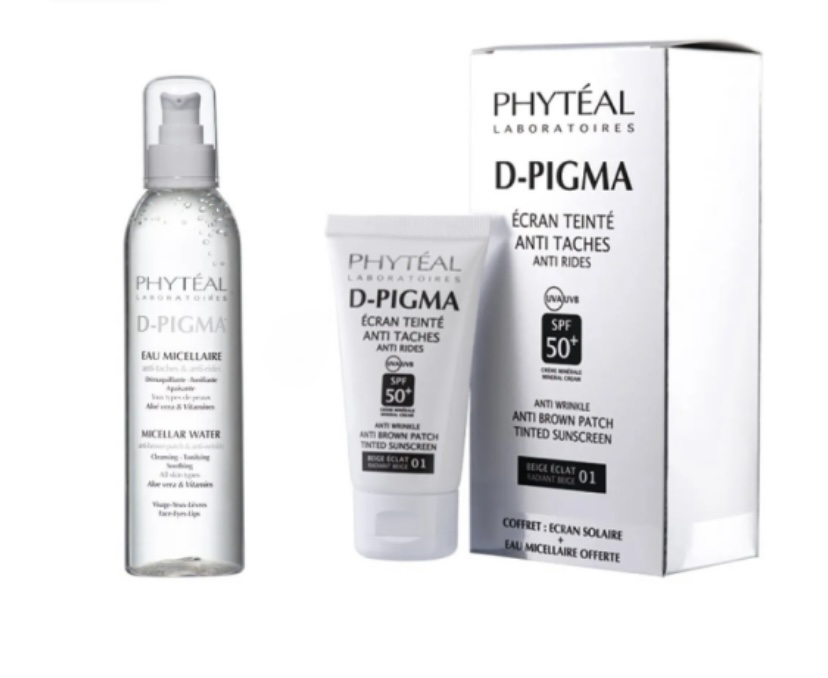 PHYTEAL DPIGMA ECRAN TEINTE BEIGE ECLAT SPF50+EAU MICELLAIRE A L'ALOE VERA 150ML (OFFERTE)
