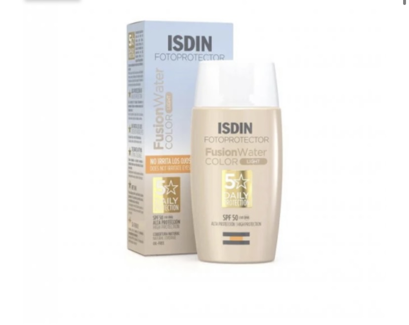 ISDIN PHOTOPROTECTION ECRAN SOLAIRE FUSION WATER TEINTEE LIGHT SPF50+ 50ML