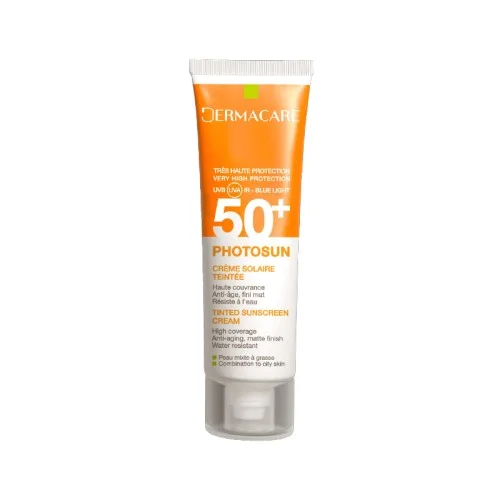 DERMACARE PHOTOSUN 02 CREME SOLAIRE TEINTE PEAUX MIXTES A GRASSES SPF 50+ 50ML