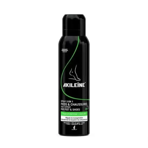 AKILEINE SPRAY NOIR DEODORANT PIEDS ANTI TRANSPIRANT 150ML