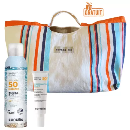 SENSILIS SAC FOUTA+SPRAY TOUCHER SEC SPF50+ 200ML+PHOTOCORRECTION [HA 50+] FLUID TEINTE 50ML