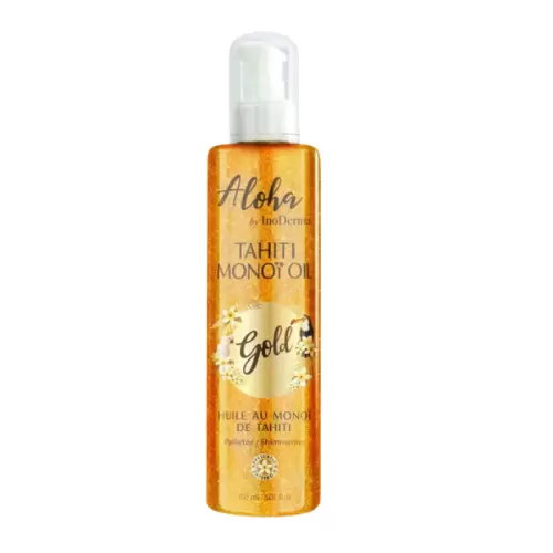 INODERMA ALOHA HUILE DE MONOI DE TAHITI PAILLETEE GOLD SPRAY 150ML