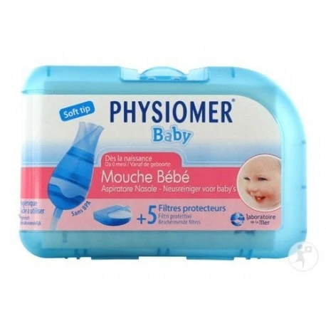 PHYSIOMER Mouche Bébé Avec Embout et 5 Filtres Jetables