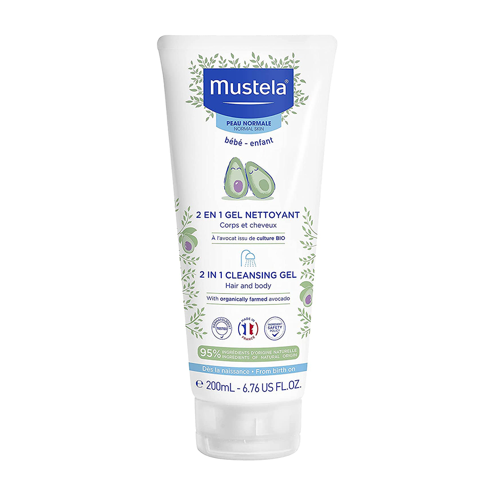 MUSTELA 2 En 1 Gel Lavant Doux Corps et Cheveux 200 ml