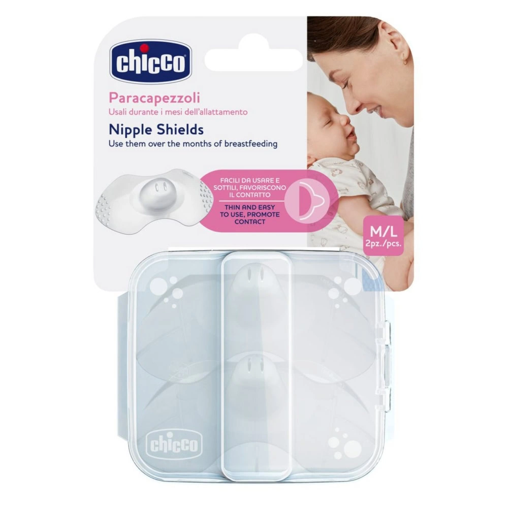 CHICCO 2 Bouts de Seins en Silicone Large M/L