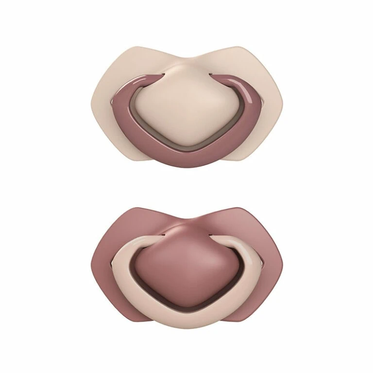 Canpol 2 Sucettes Toucher Léger 6-18M Symétrique PURE COLOR Rose 22/656