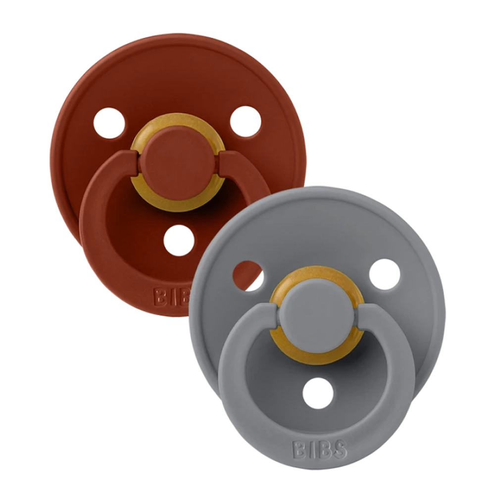 BIBS Colour 2 Sucettes Taille 2 Dust – Smoke 6 à 18 mois