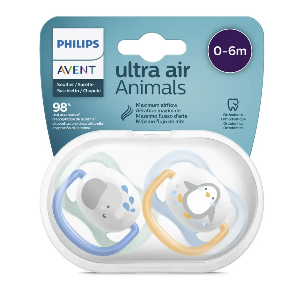 Avent Philips Sucette Ultra Air Animal Garcon 0-6 Mois
