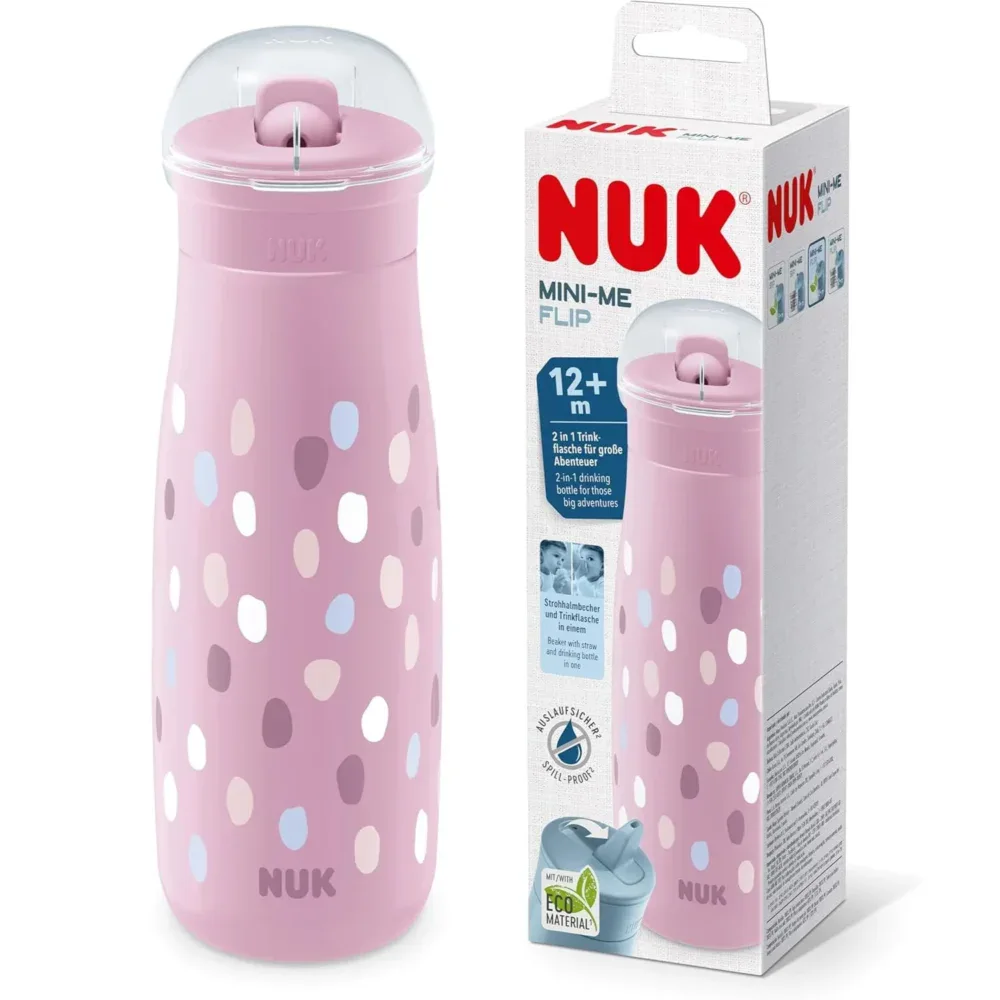 Nuk Tasse Gourde Mini-Me Flip 12m+ Rose 450ml
