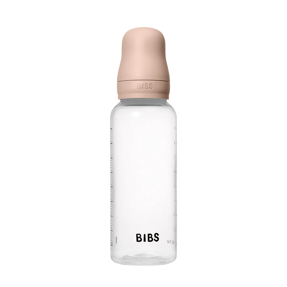BIBS Biberon Blush Débit Lent PP sans BPA avec Tétine en Latex 0m+ 270ml