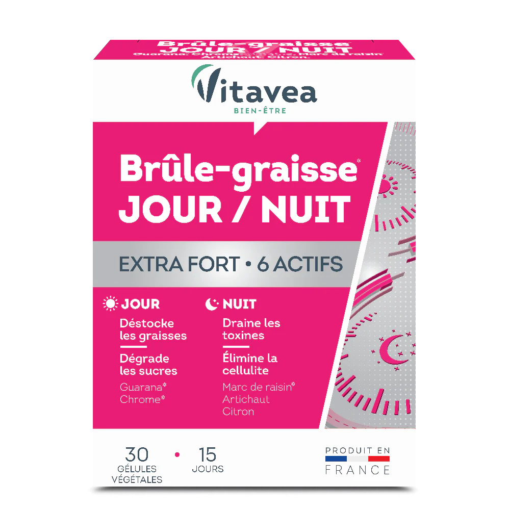 Vitavea Brule-Graisse Jour/Nuit Extra Fort 6 Actifs 30 Gélules
