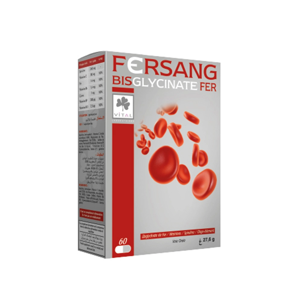 VITAL Fersang Bisglycinate de Fer 60 Gelules