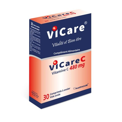Pharmacare Vicare Vitamine C 480 mg 30 Comprimés
