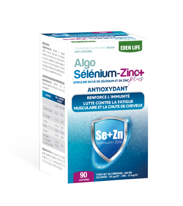 EDEN LIFE Algo Sélénium-Zinc Plus 90 Comprimes