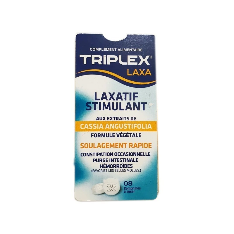 Triplex Laxa Laxatif Stimulant Soulagement Rapide 8 comprimés