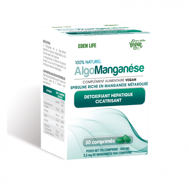 EDEN LIFE Algo Manganése 30 Comprimes