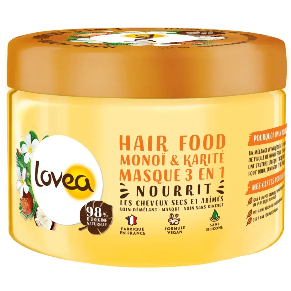 Lovea Hair Food Masque 3en1 Monoï et Karité 390ml