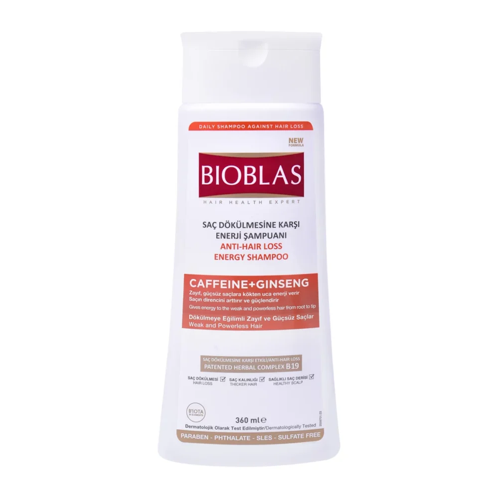 Bioblas Shampoing Energisant Caffeine + Ginseng 360ml
