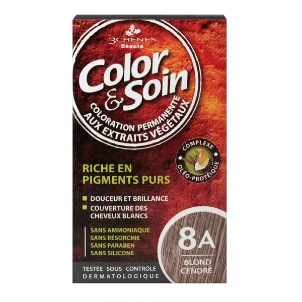Color et Soin Kit Coloration Permanente Blond Cendré 8A