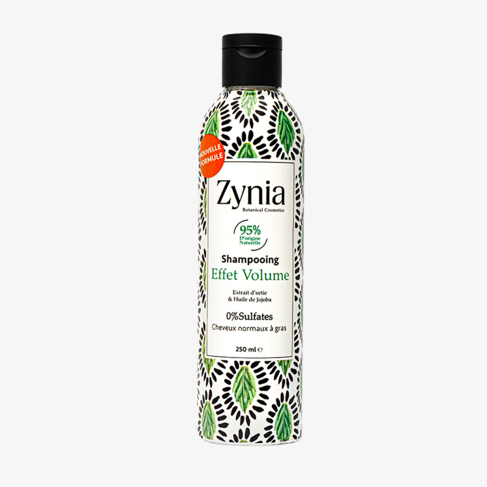 ZYNIA Shampoing Ortie Effet Volume Cheveux Normaux à Gras 250ml
