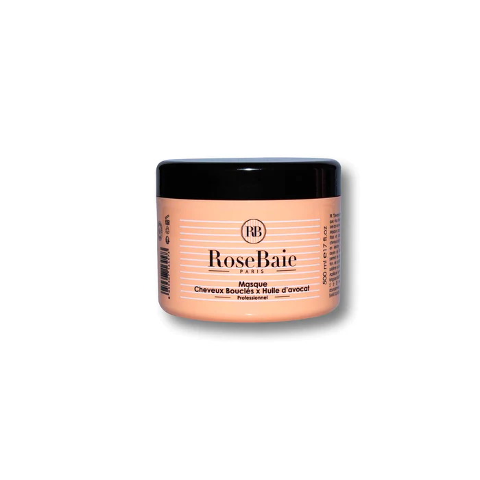 RoseBaie Masque Cheveux bouclés Kératine et Huile d’Avocat 500ml