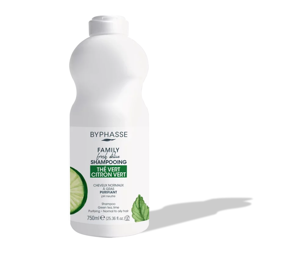 Byphasse Shampooing Thé Vert Cheveux Normaux à Gras Family Fresh Délice 750ml