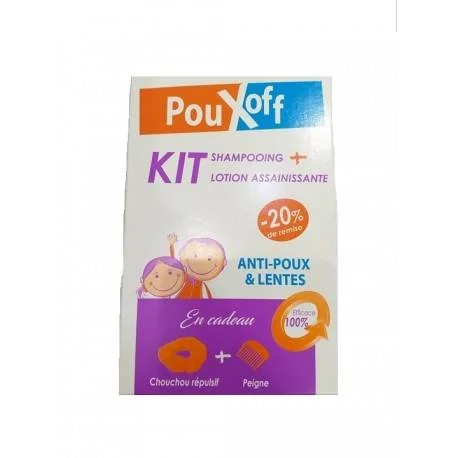 Pouxoff Kit Shampooing Anti Poux + Lotion Assainissante