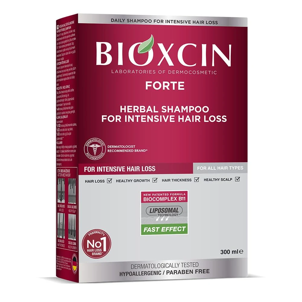 BIOXSINE Shampooing Anti Chute Forte Tous Types de Cheveux 300ml