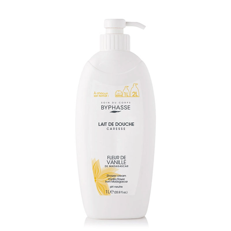 BYPHASSE Caresse Lait de Douche Fleur de Vanille 1L