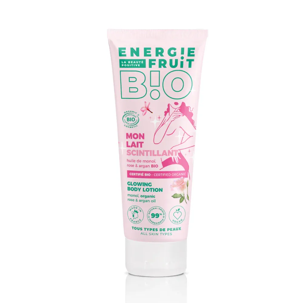 Energie Fruit Mon Lait Scintillant à l’Huile de Monoï, Rose et Argan Bio 200ml