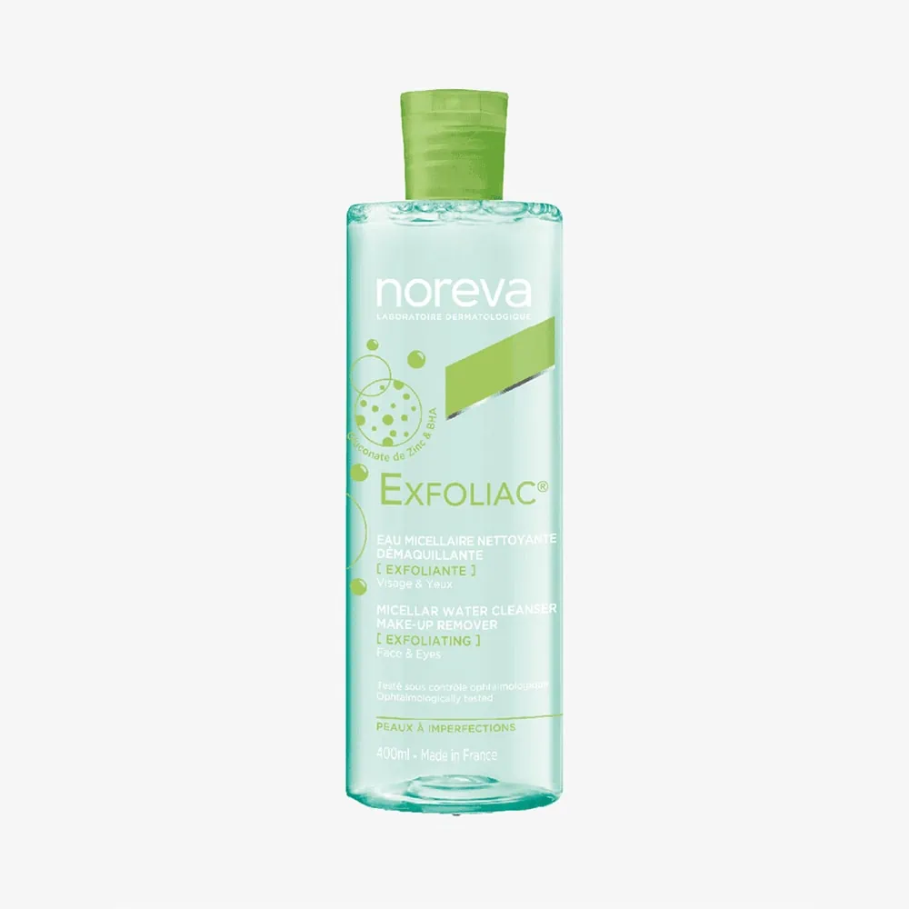 NOREVA Exfoliac Eau Micellaire Nettoyante Démaquillante Exfoliante 400ml