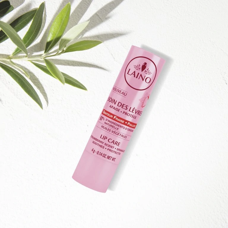 LAINO Soin Des Levres Paillete Senteur Fraise 4g