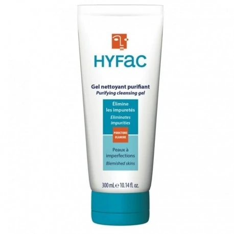 HYFAC Gel Nettoyant Dermatologique Visage et Corps 300 ml