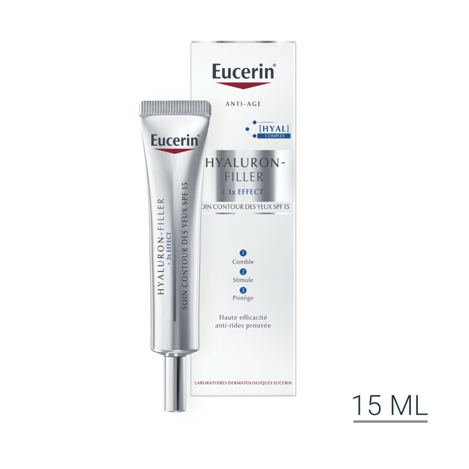 Eucerin Hyaluron Filler + 3x Effect Soin Contour des Yeux SPF 15