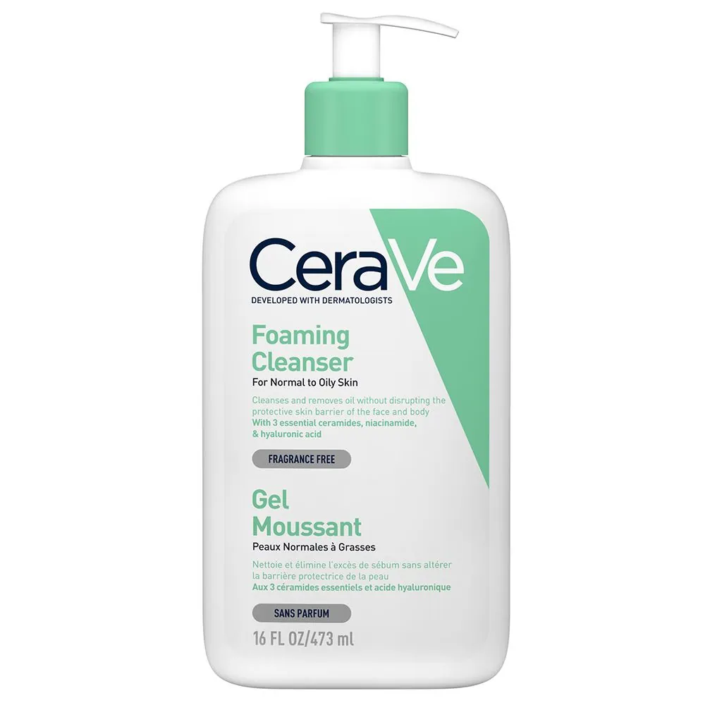 CeraVe Gel Moussant Nettoyant Peaux Normales a Grasses 473ml
